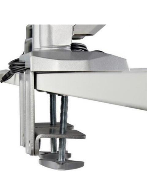 STARTECH  SOPORTE DE ESCRITORIO PARA 2 MONITORES 15 - 32 HASTA 16KG 2X USB PLATA