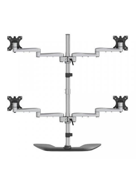 STARTECH  SOPORTE DE ESCRITORIO PARA 4 MONITORES MAX. 32 HASTA 8KG PLATA