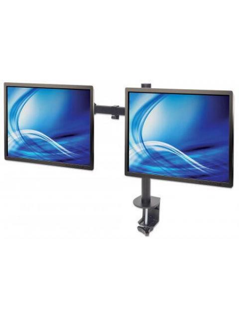 MANHATTAN SOPORTE DE MESA PARA 2 MONITORES 13 - 32 HASTA 16KG NEGRO