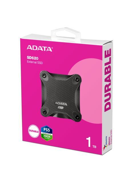 SSD EXTERNO ADATA 1TB. USB 3.2 GEN2 VELOCIDAD DE TRANSFERENCIA DE HASTA 520 MB-S RESISTENTE A IMPACTOS GRADO MILSTD COLOR NEGRO. N.P. SD6201TCBK