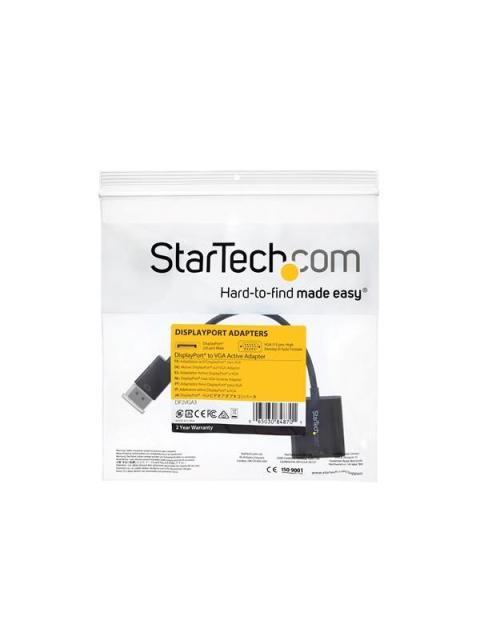 STARTECH  ADAPTADOR CONVERTIDOR DISPLAYPORT MACHO - VGA HEMBRA 10CM NEGRO