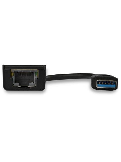 STARTECH  ADAPTADOR DE TARJETA DE RED EXTERNA NIC USB 3.0 MACHO - GIGABIT ETHERNET RJ-45 HEMBRA 1GBPS NEGRO