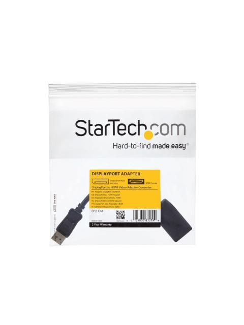 STARTECH  ADAPTADOR DISPLAYPORT 1.2 MACHO - HDMI HEMBRA 1080P 24CM