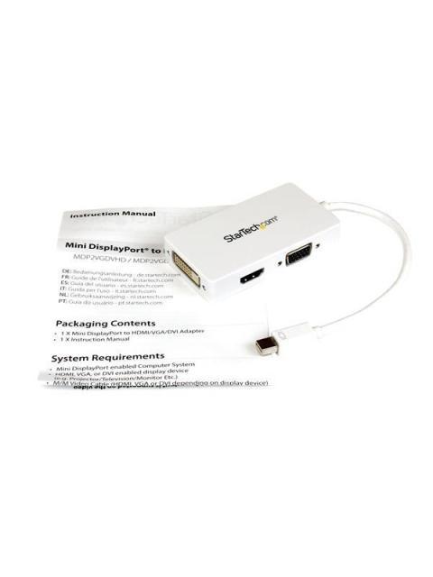 STARTECH  ADAPTADOR MINI DISPLAYPORT - VGA-DVI-HDMI BLANCO PARA MACBOOK