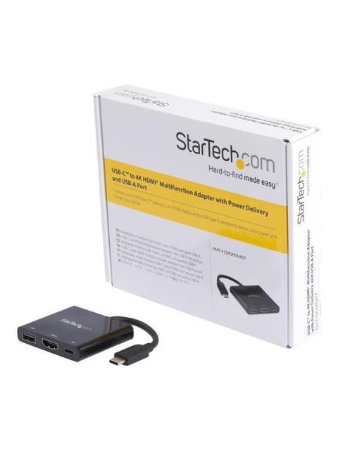 STARTECH  ADAPTADOR MULTIFUNCION USB C MACHO - HDMI 4K HEMBRA NEGRO