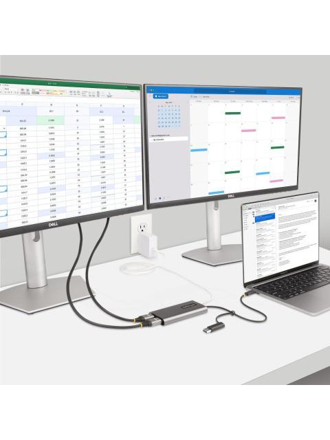 STARTECH  ADAPTADOR USB-C 3 MACHO - 2X HDMI HEMBRA GRIS