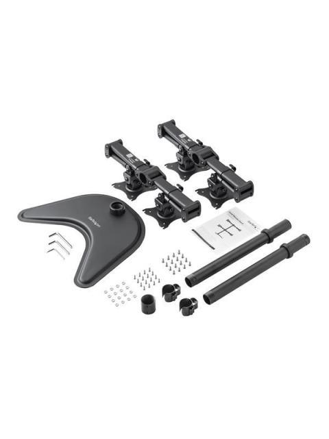 STARTECH  BASE DE SOPORTE AJUSTABLE VESA PARA 4 MONITORES 13 - 27 8KG NEGRO