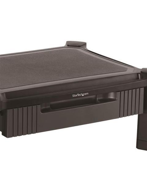 STARTECH  BASE DE SOPORTE PARA MONITOR 13 - 27 CON CAJON Y ALTURA AJUSTABLE HASTA 10KG NEGRO