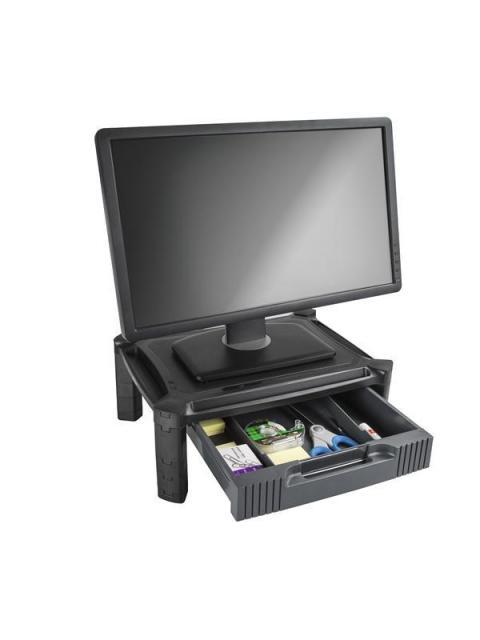 STARTECH  BASE DE SOPORTE PARA MONITOR 13 - 27 CON CAJON Y ALTURA AJUSTABLE HASTA 10KG NEGRO