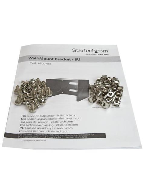 STARTECH  BRACKET DE PARED PARA RACK 8U HASTA 20KG NEGRO