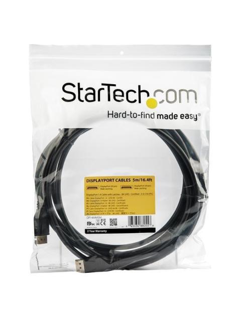 STARTECH  CABLE DISPLAYPORT 1.4 MACHO - DISPLAYPORT 1.4 MACHO 8K 60HZ 5 METROS NEGRO