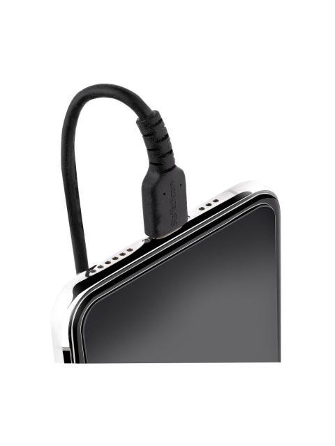STARTECH  CABLE ESPIRAL LIGHTNING MACHO - USB-C MACHO 1 METRO NEGRO