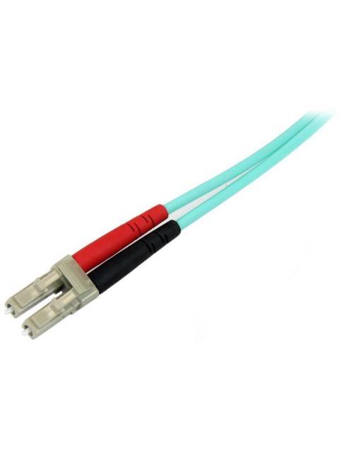 STARTECH  CABLE FIBRA OPTICA DUPLEX MULTIMODO OM4 LC MACHO -LC MACHO 2 METROS AQUA