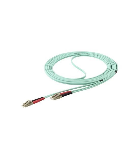 STARTECH CABLE FIBRA OPTICA DUPLEX MULTIMODO OM4 LC MACHO - LC MACHO 50-125M 5 METROS AQUA