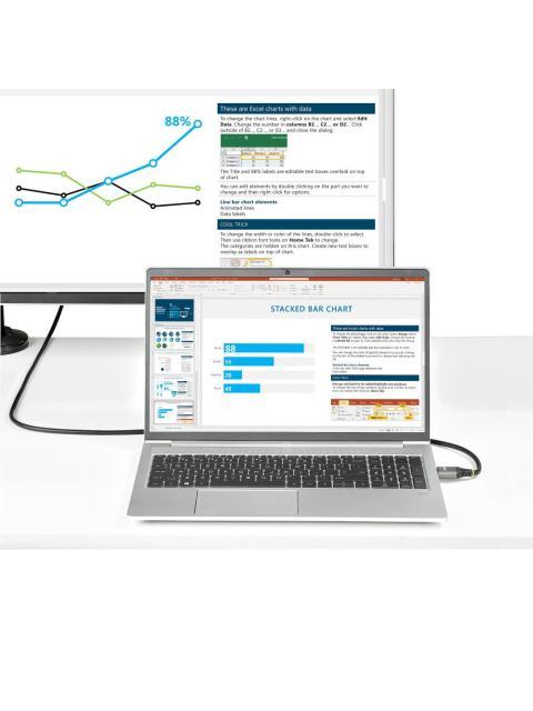 STARTECH  CABLE HDMI 2.0 DE ALTA VELOCIDAD CON ETHERNET HDMI-A MACHO - HDMI-A MACHO 4K 60HZ 5 METROS NEGRO