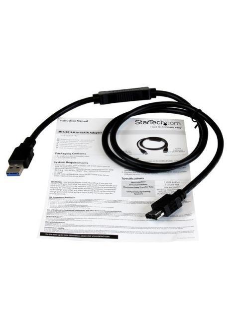 STARTECH  CABLE USB 3.0 - ESATA PARA DISCO DURO O SSD SATA 6GBPS 91CM