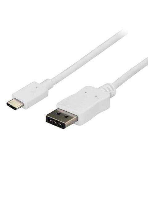 STARTECH  CABLE USB-C MACHO - DISPLAYPORT MACHO 1.8 METRO BLANCO