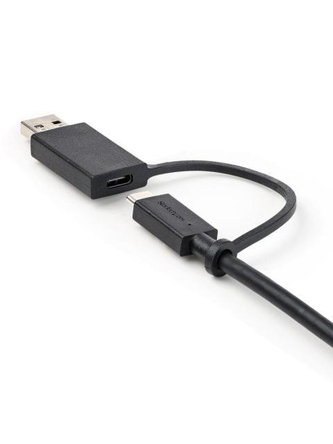 STARTECH  CABLE USB-C MACHO - USB-C-USB-A MACHO 1 METRO NEGRO