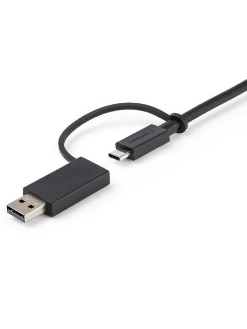 STARTECH  CABLE USB-C MACHO - USB-C-USB-A MACHO 1 METRO NEGRO