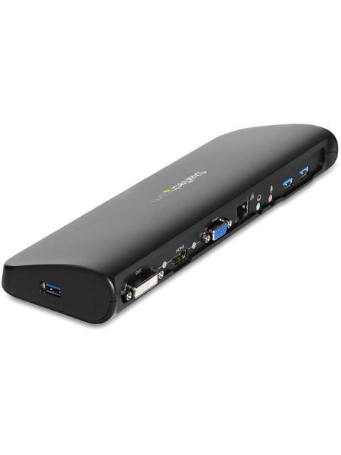 STARTECH  DOCKING STATION PARA LAPTOPS 4X USB 3.0 HDMI DVI VGA NEGRO