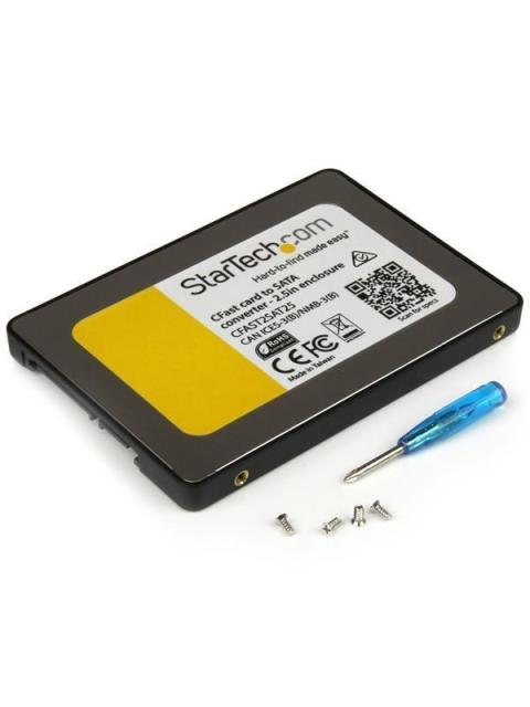 STARTECH  GABINETE DE DISCO DURO CFAST2SAT25 2.5 SATA III NEGRO-PLATA