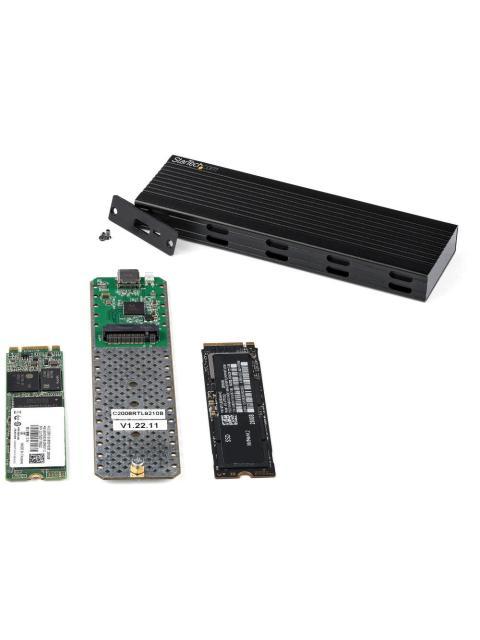 STARTECH  GABINETE DE SSD M.2 SATA-PCI EXPRESS USB-C-USB-A NEGRO