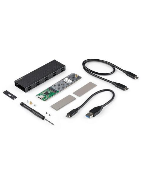 STARTECH  GABINETE DE SSD M.2 SATA-PCI EXPRESS USB-C-USB-A NEGRO