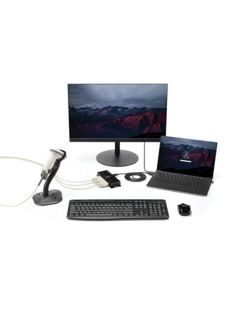 STARTECH  HUB CONCENTRADOR ADAPTADOR USB A SERIAL RS232 DB9 4 PUERTOS NEGRO
