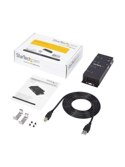 STARTECH  HUB CONCENTRADOR ADAPTADOR USB A SERIAL RS232 DB9 4 PUERTOS NEGRO