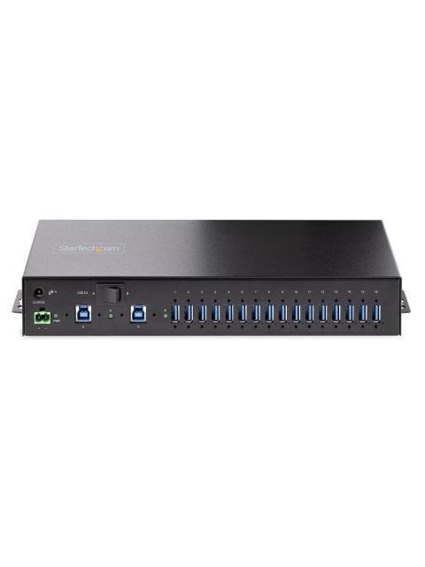 STARTECH  HUB INDUSTRIAL 5000 MBIT-S USB 3.0 DE 16 PUERTOS NEGRO