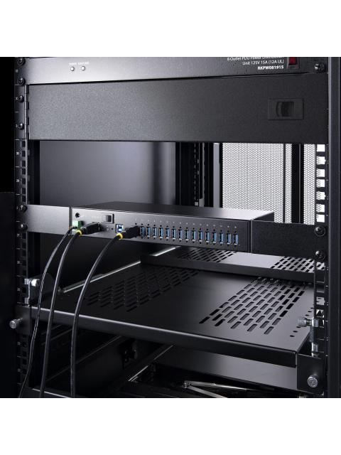 STARTECH  HUB INDUSTRIAL 5000 MBIT-S USB 3.0 DE 16 PUERTOS NEGRO