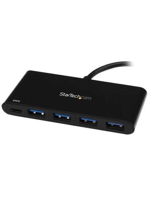 STARTECH  HUB USB C 3.0 MACHO - 4X USB A HEMBRA CON PD ENTREGA DE POTENCIA 5000 MBIT-S NEGRO