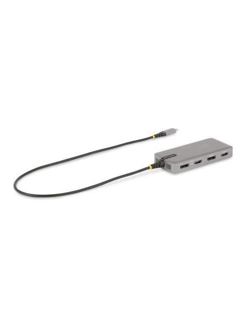 STARTECH  HUB USB-C MACHO 2X HDMI 2X DISPLAYPORT 3X USB-A 1X USB-C 1X RJ-45 GRIS