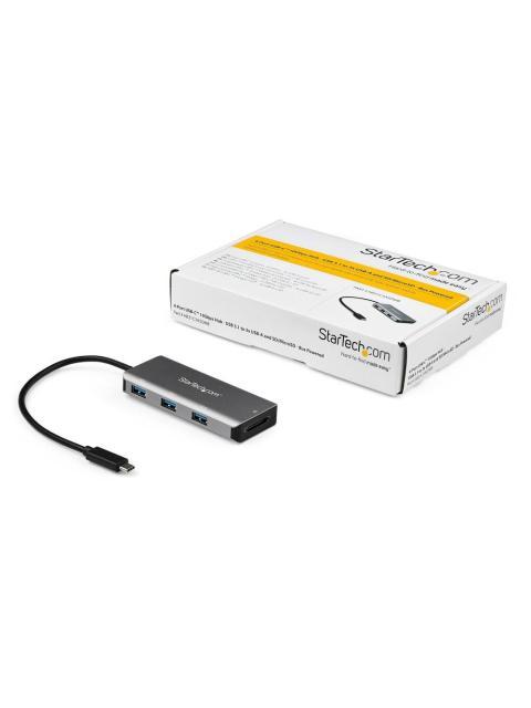 STARTECH  HUB USB-C MACHO 3 PUERTOS USB 3.1 HEMBRA 10.000MBIT-S GRIS