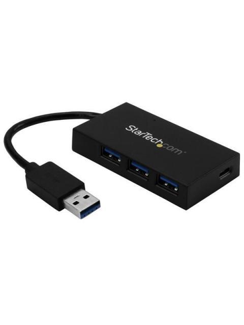 STARTECH HUB USB TIPO C 3.0 4 PUERTS EXTERNO NEGRO 5KBITS HB30A3A1CSFS