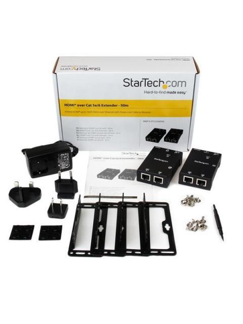 STARTECH  KIT EXTENSOR DE VIDEO Y AUDIO HDMI POR CABLE UTP ETHERNET CAT5 CAT6 RJ45 50 METROS