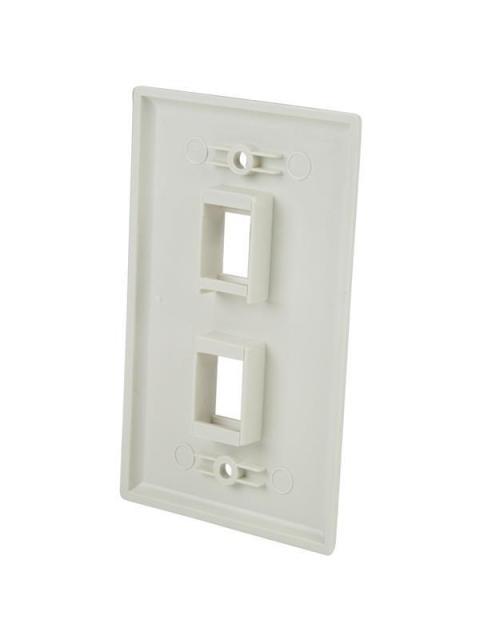 STARTECH  PLACA DE PARED DE 2 SALIDAS RJ-45 BLANCO