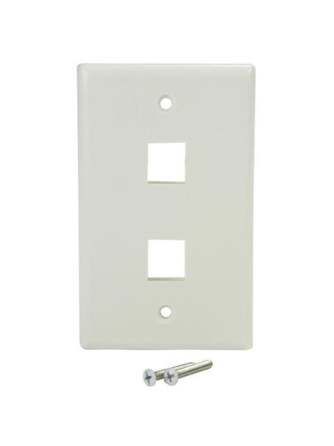 STARTECH  PLACA DE PARED DE 2 SALIDAS RJ-45 BLANCO