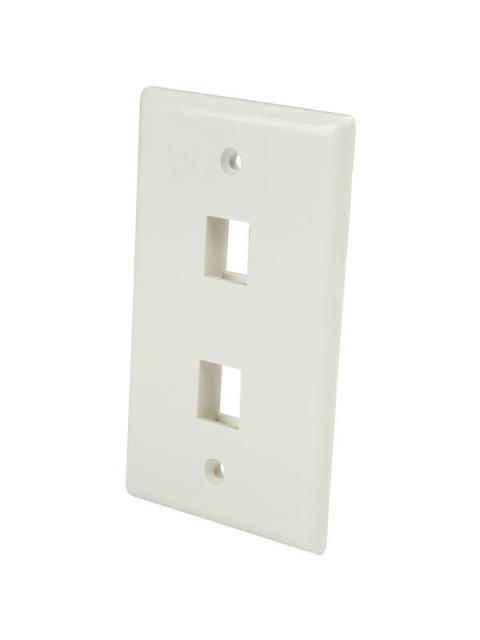 STARTECH  PLACA DE PARED DE 2 SALIDAS RJ-45 BLANCO