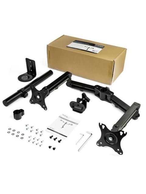 STARTECH  SOPORTE DE ESCRITORIO PARA 2 MONITORES 32 HASTA 8KG NEGRO