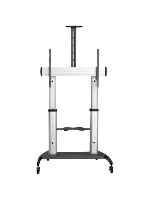 STARTECH  SOPORTE DE PISO STNDMTV100 PARA PANTALLA 60 - 100 HASTA 100KG NEGRO-PLATA