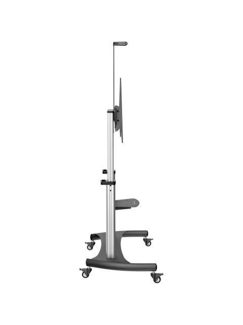 STARTECH  SOPORTE DE PISO STNDMTV100 PARA PANTALLA 60 - 100 HASTA 100KG NEGRO-PLATA