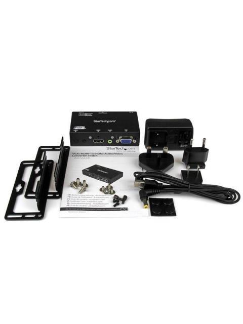 STARTECH  SWITCH CONVERTIDOR 2X1 VGA Y HDMI - HDMI CON CONMUTADO PRIORITARIO Y AUTOMATICO