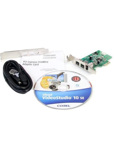 STARTECH  TARJETA PCI EXPRESS 1.1 PEX1394B3LP ALAMBRICO CON 3 PUERTOS FIREWIRE