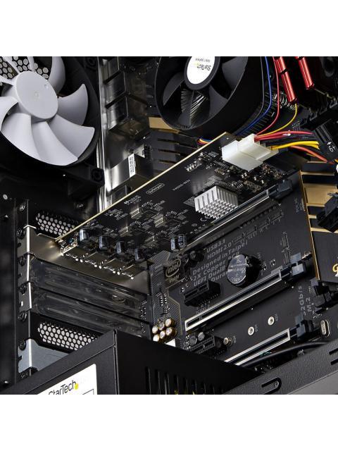 STARTECH  TARJETA PCI EXPRESS DE 4 PUERTOS USB 3.0 SATA 5 GBIT-S