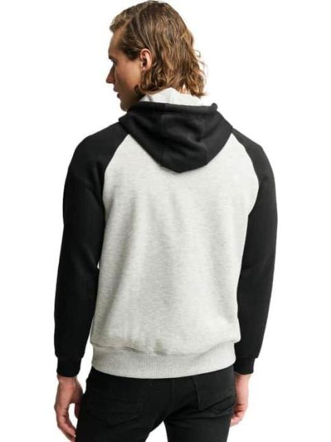 SUDADERA ABIERTA CON CAPUCHA GRIS NEXT CO