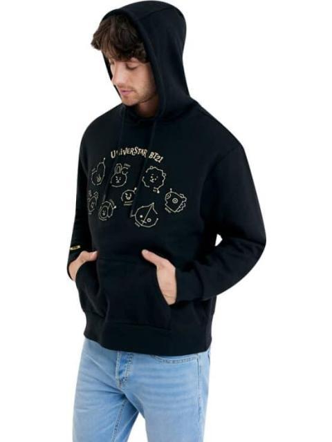 SUDADERA BT21 NEGRO BT21