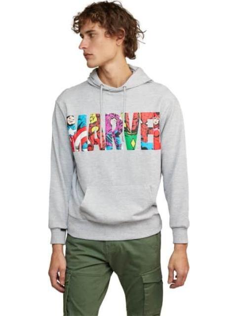 SUDADERA CON CAPUCHA GRIS MARVEL