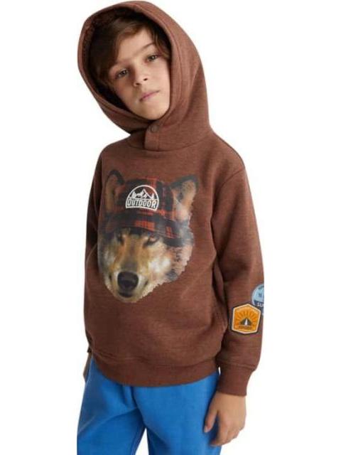 SUDADERA CON CAPUCHA ESTAMPADA CAFE NEXT CO