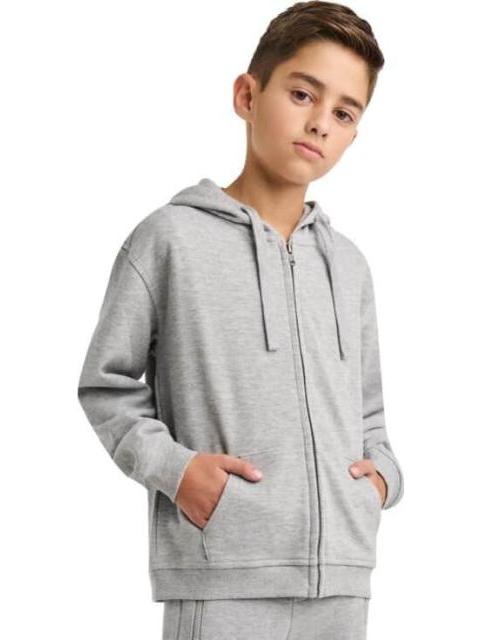 SUDADERA CON CAPUCHA GRIS NEXT CO